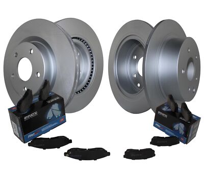 Front & Rear Brake Kit Disc Rotors & Akebono Ceramic Pads For Nissan Altima FWD