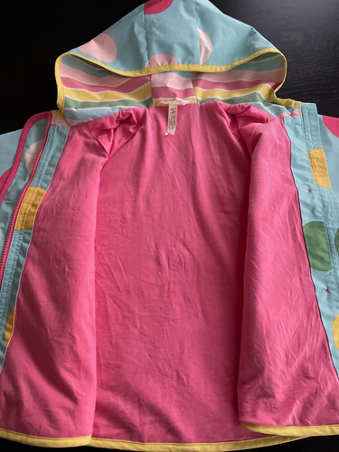 MATILDA JANE Hooded Dancing In The Rain Coat Girls Polka Dot Coat Pockets - Picture 7 of 11