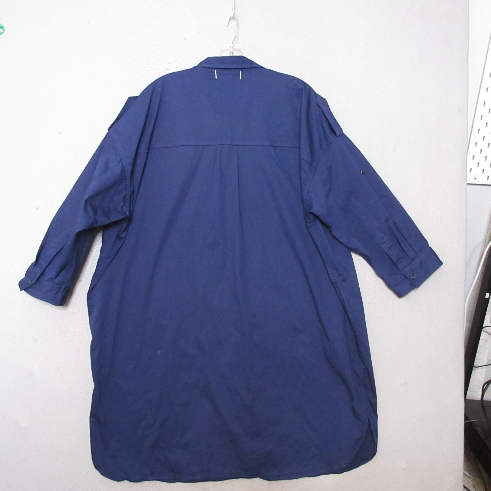 Alex Mill Military Shirt Dress Women Medium Blue Utilitarian Pocket Oversize NWT