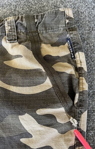 Ecko Unltd Mens 40 Cargo Shorts Green Camo Draws String Rip Stop Baggy Skater - Picture 6 of 13