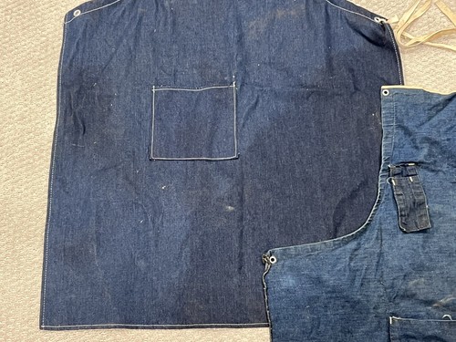 Vintage Sanforized Workwear Blue Denim Apron - Picture 3 of 9