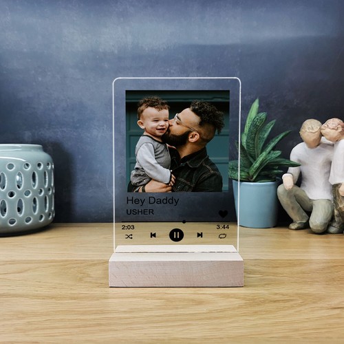 Personalised Fathers Day Birthday Gift for Dad Acrylic Photo Plaque Free Stand - Picture 14 of 20