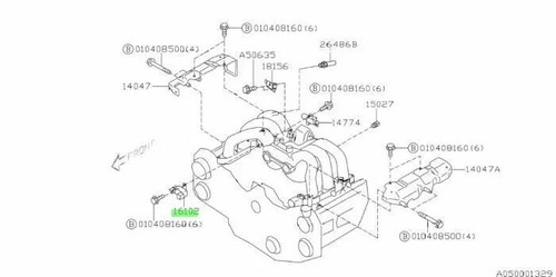 SUBARU Genuine Impreza WRX Legacy Vapor Canister Purge Solenoid 16102AA300 - Picture 2 of 2