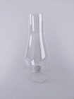 Clear Smooth Top Glass Oil Lamp Chimney 2 5/8" OD Base x 8.5" High