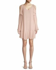 NEW BCBG MAXAZRIA ELLYSON COLD-SHOULDER A-LINE DRESS WQR65N77/M1012A SIZE M