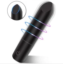 Women Mini powerful Bullet Shape 10 Speed Vibrating Remote Massage Rechargeable