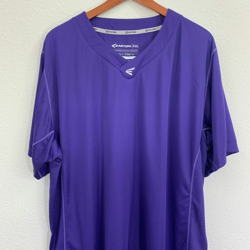 NWT Mens XX Large XXL Easton Adult M5 Homeplate Athletic Jersey T-shirt Purple - Picture 4 of 11
