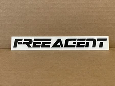NOS Free Agent Vintage Bmx Sticker Black GT03278