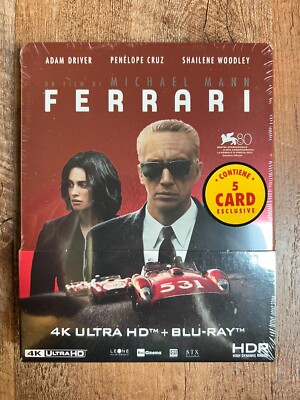 Michael Mann's Ferrari w. Steelbook (4K UHD + Blu-ray, Import, Region Free) NEW