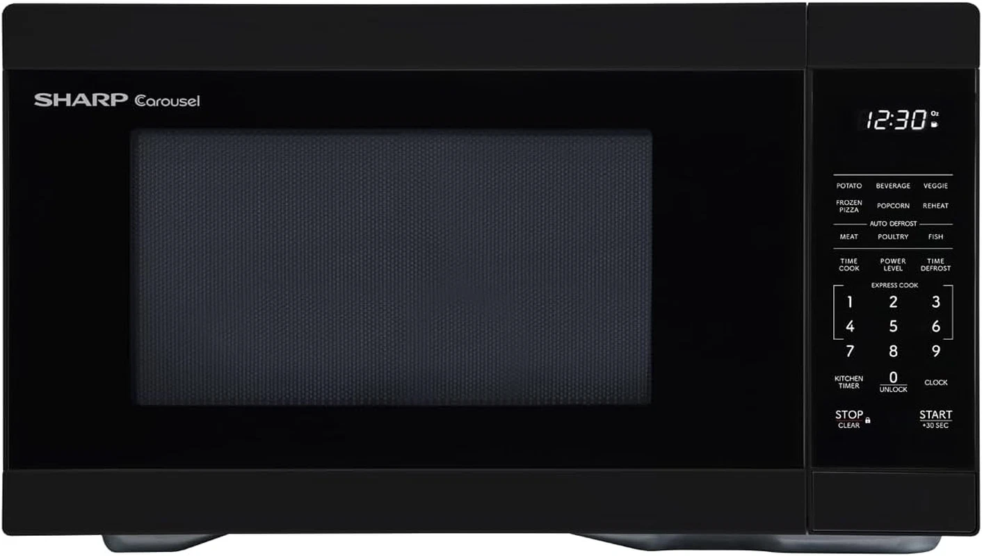 SMC1161KB 1.1 Cu Ft Microwave Oven, 1000W, Black with 12.4" Turntable