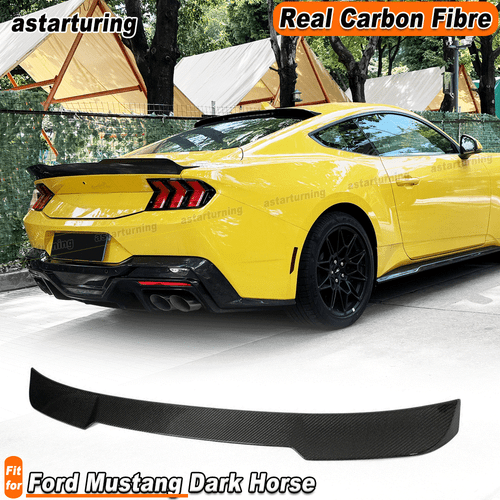 For Ford Mustang Dark Horse 2024UP Real Carbon Fiber Rear Roof Spoiler Top Wing  - Picture 1 of 11