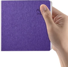 Purple Hardcover Sketchbook Square Hardbound Sketch Journal 4.7 X 4.7 Inch 42 Sh