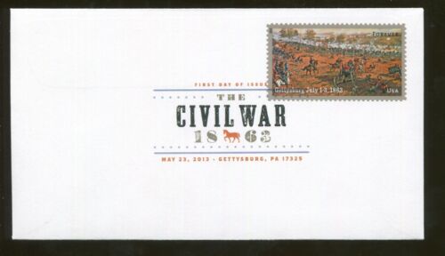 2013 Gettysburg Pennsylvania The Civil War Battle 1863 First Day Cover - Picture 1 of 1