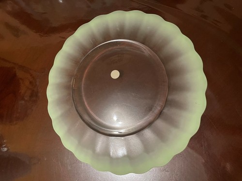 Princess House Cottage Tulip Green Edged Platter RARE Collectable (6417) - Picture 3 of 3