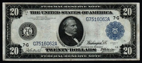 β
πΈ$20 1914 HIGH GRADE XF+ BEAUTIFUL Large Size Chicago Federal Reserve Note!πΈβ