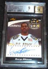 2011 Leaf US Army All American Bowl ~GEORGE ATKINSON AUTO TOUR BGS 9 / 10 SIGNED