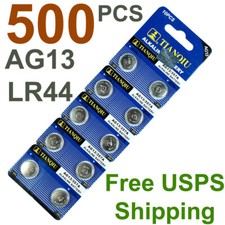 500 PCS LR44 AG13 357 LR1154 1.5V Alkaline Battery for Watch Lighter
