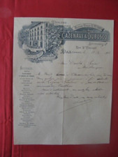 "0750" VIEUX COURRIER  MERCERIE BONNETERIE CAZENAVE & DUBOSCQ A DAX 1903