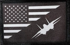 F14 Tomcat / USA Flag Morale Patch Jolly Rogers Top Gun