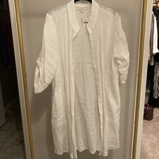 NWT J.Jill Pure Jill Linen Duster - White MP