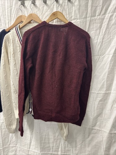 Vintage Sweater Cardigan Lot (4) 1950s 1960s Fit Mens Medium FLAWS HOLES F-ED - Picture 11 of 22