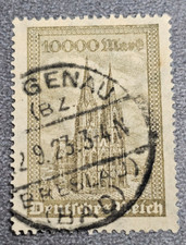 Sello Alemania Reich Alemán COLLNER DOM 10000 Mark 1923 Mi. Nº 262 (34263)