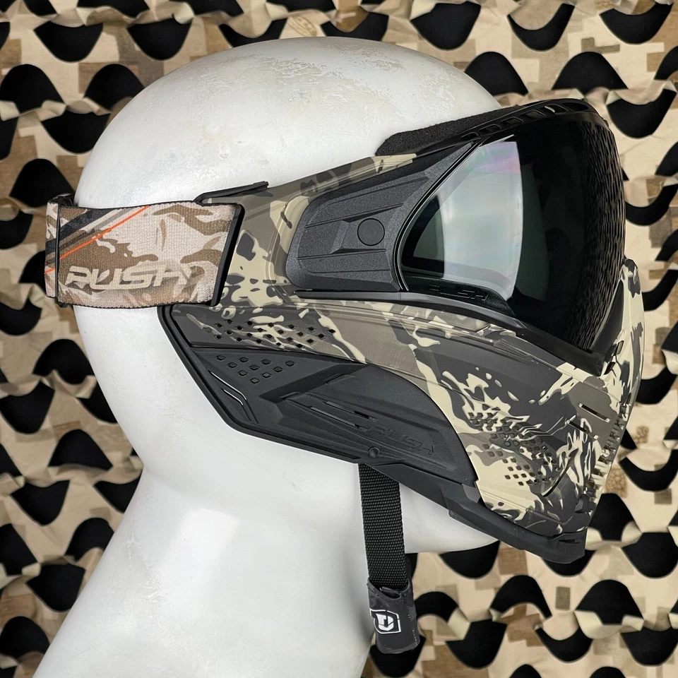 NUEVA Máscara de Paintball Push Unite XL - Camuflaje Bronceado - Humo Foto 4 de 4