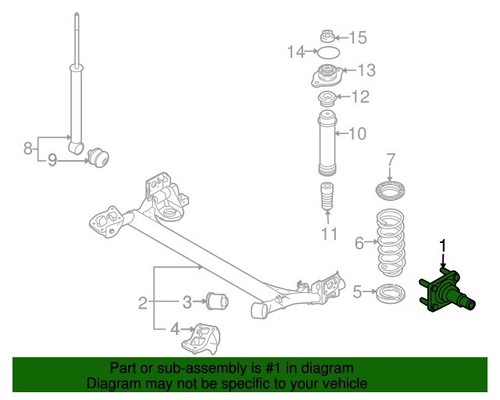 NEW OEM GM Passenger Side Rear Axle Spindle 96535152 Aveo 04-11 Spark 13-15 - Picture 3 of 9