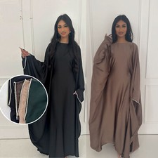 Abaya Dubai Women Muslim Ramadan Maxi Dress Batwing Sleeve Turkey Robes Clothing
