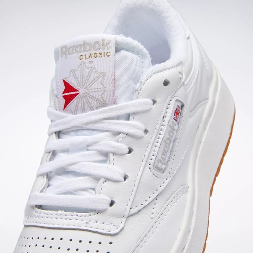 Zapatilla deportiva Reebok Club C Double FV5658 6 cuero blanco estilo de vida zapato RHS3595 - Imagen 16 de 16