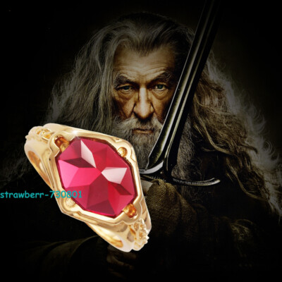 The Lord of the Rings Gandalf Narya Cosplay Ring Prop Collection Handmade Decor