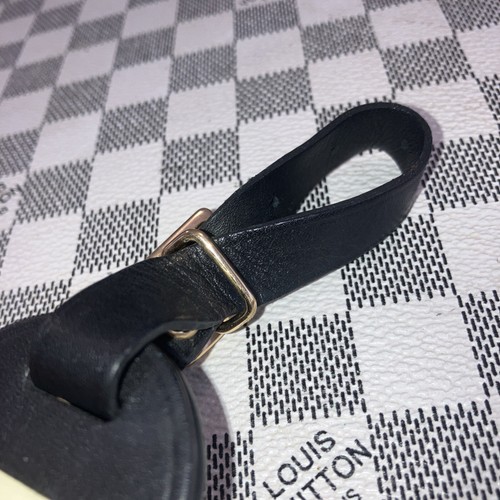 Authentic Louis Vuitton luggage tag black leather W Golden LV & Gold Hardware. - Picture 9 of 11