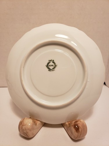 Antike Untertasse Ende 1800 O & E G Royal Austria rosa Blumen - Bild 3 von 4
