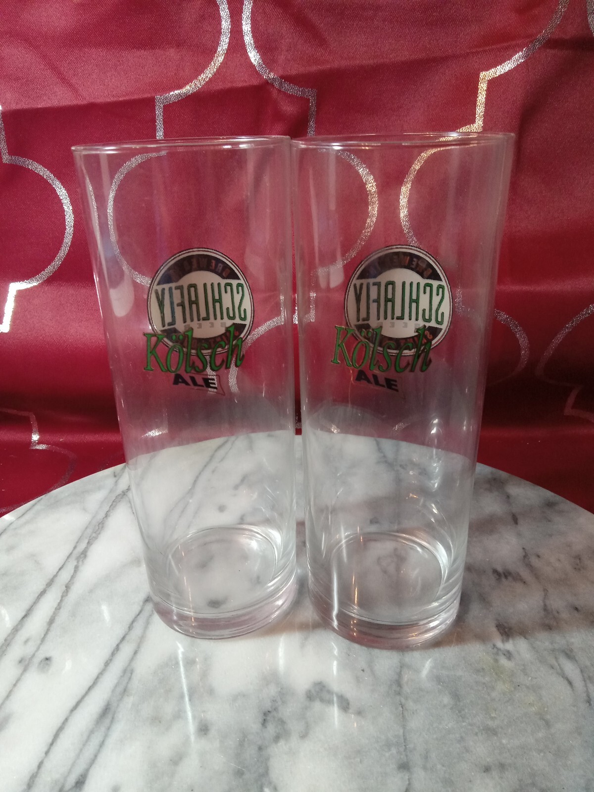A Pair Of Schlafly 16oz Beer Pilsner Glasses Kolsch Ale eBay