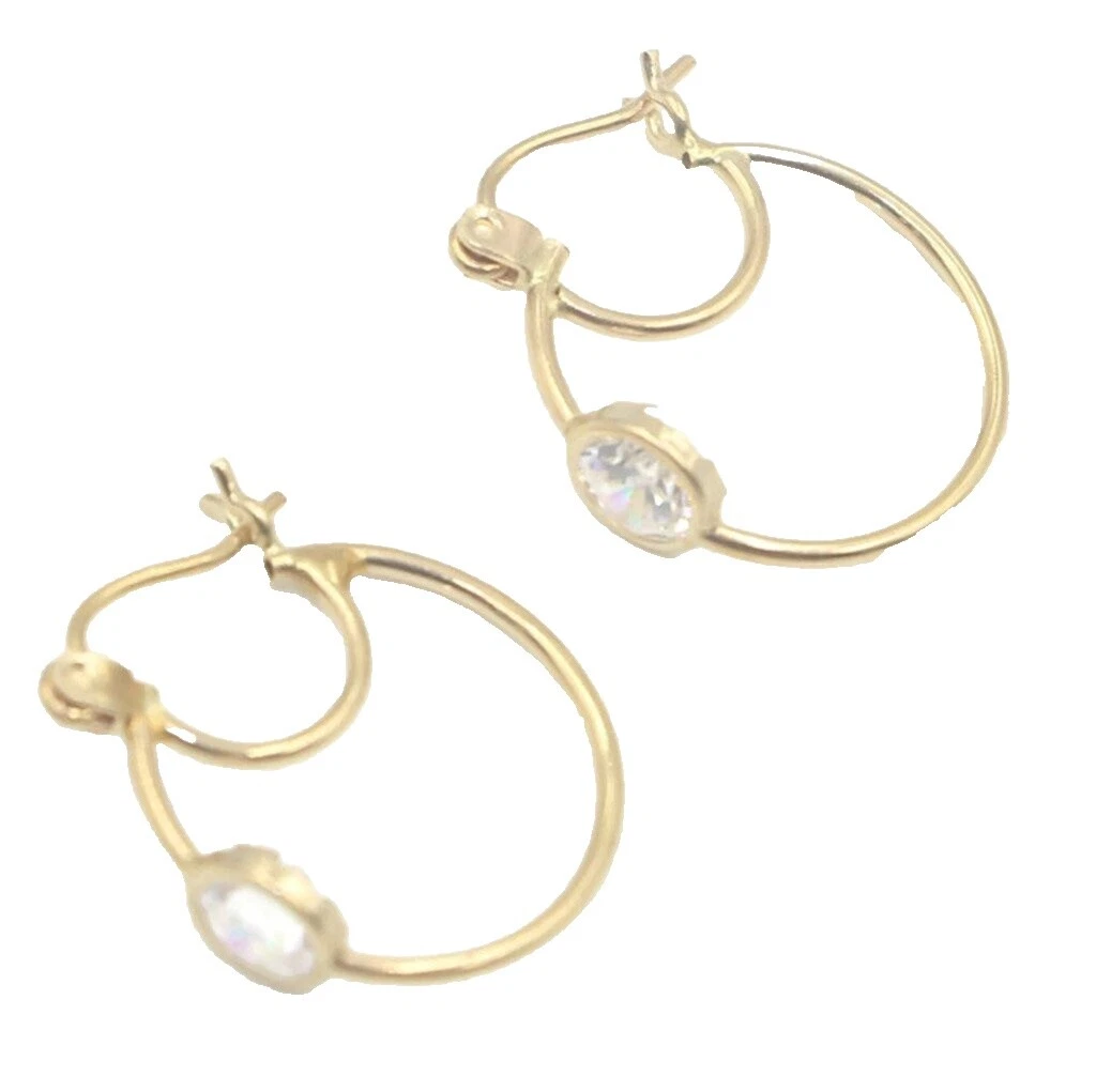 White Fashion Hoop Earrings