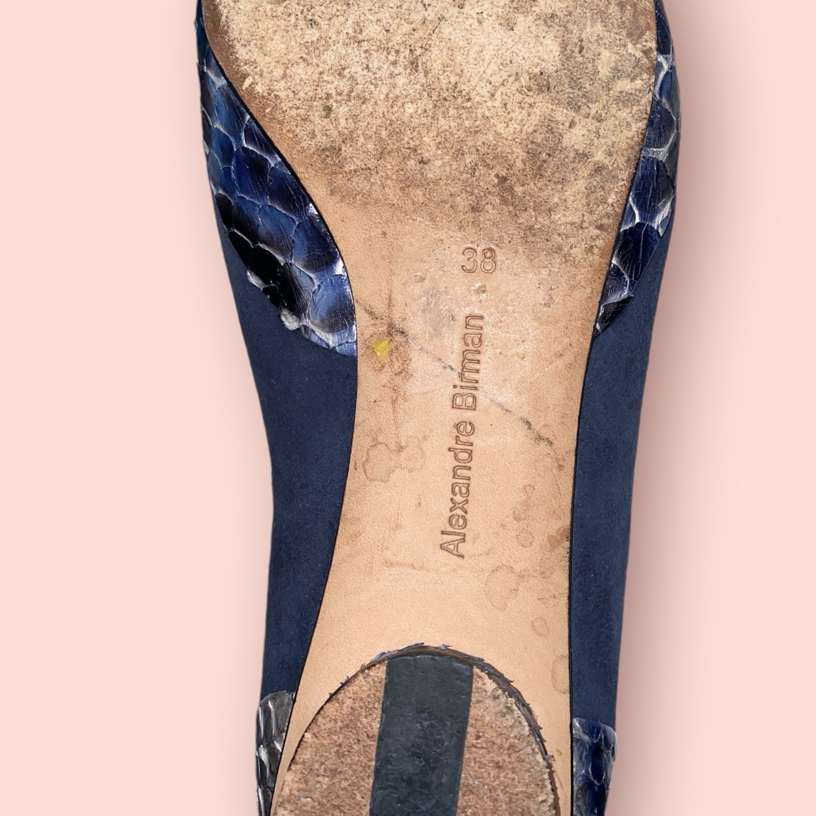 ALEXANDRE BIRMAN Python Snake Skin Suede Designer… - image 13