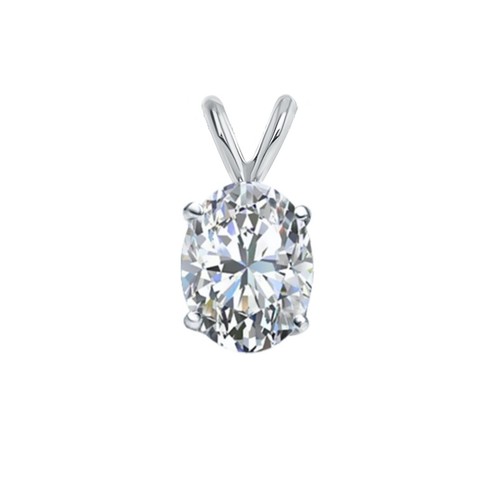 IGI F/VS 2.5 Ct Oval Lab Created Grown Diamond Pendant Necklace 18K White Gold - Picture 2 of 2