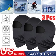 3Pcs Balaclava Face Mask Ski Sun Hood UV Protection Windproof Mask for Men Women