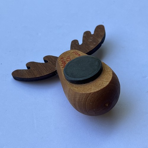 Süßer Kühlschrankmagnet Elchkopf aus Holz - Bild 8 von 11
