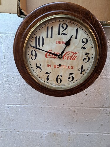 Antique New Haven advertising coca cola wall clock