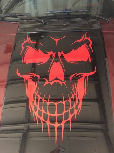 Skull Decal 24" vinyl large hood Graphic sticker Car Truck Boat tailgate window - Picture 8 of 10
