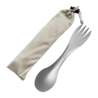 Titan Spork 2 In 1 Gabel LöFfel Ultraleicht 18 G Mit Tasche FüR Camping, Wandern
