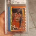 Fleer 1987-88 Michael Jordan #2 BGS 7 Chicago Bulls Sticker Card