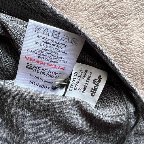 Ellesse Grey Mesh Panel Running Fitness Long Sleeve Top UK 12 *bnwt* active gym - Picture 21 of 24