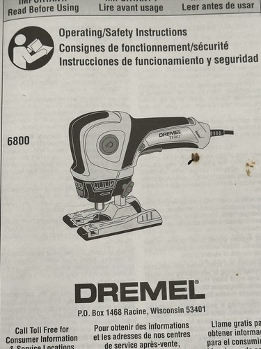 Dremel Trio Model 6800 Corded Multi-Function Tool With Hard Case & Manual - Picture 6 of 16