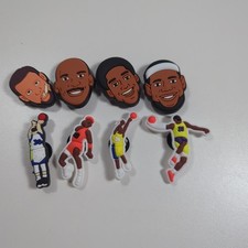 NBA Basketball Jordan James Bryant Curry Croc Charms Jibbitz Face Body Players