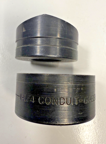 greenlee Knockout punch 1-1/4" conduit. PN: 5004013 and cutter 5006974 - Picture 2 of 3