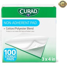 Sterile Non-Adherent Pads Pack of 100 for gentle wound dressing and absorptio...