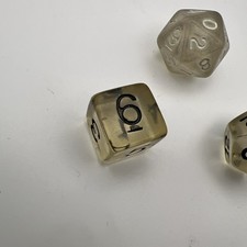 Translucent Smoke Gray Polyhedral Dice LOT D2...