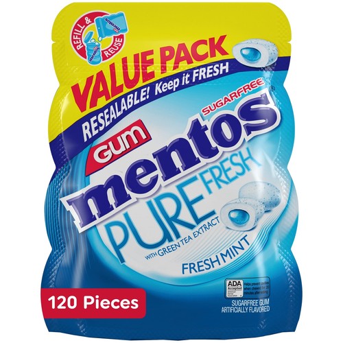 Chicle puro fresco sin azúcar con xilitol, menta fresca, 120 piezas a granel re... - Imagen 2 de 3
